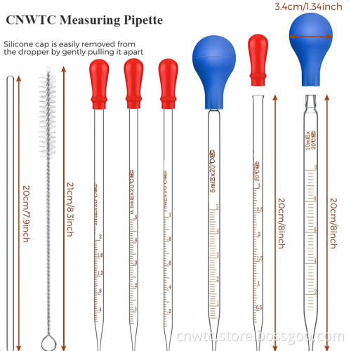 High Boro3.3 Glass Measuring Pipette with Graduation from 0.1mm to 50mm: Laboratory Consumables for Precise Volume Measurement